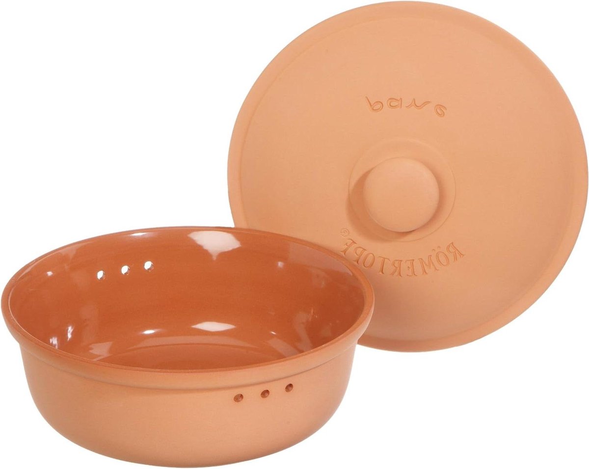 Ronde Broodpan - Broodtrommel Keramiek - Brood Vers Houden - Ademende Klei - 30 cm Diameter - Terracotta