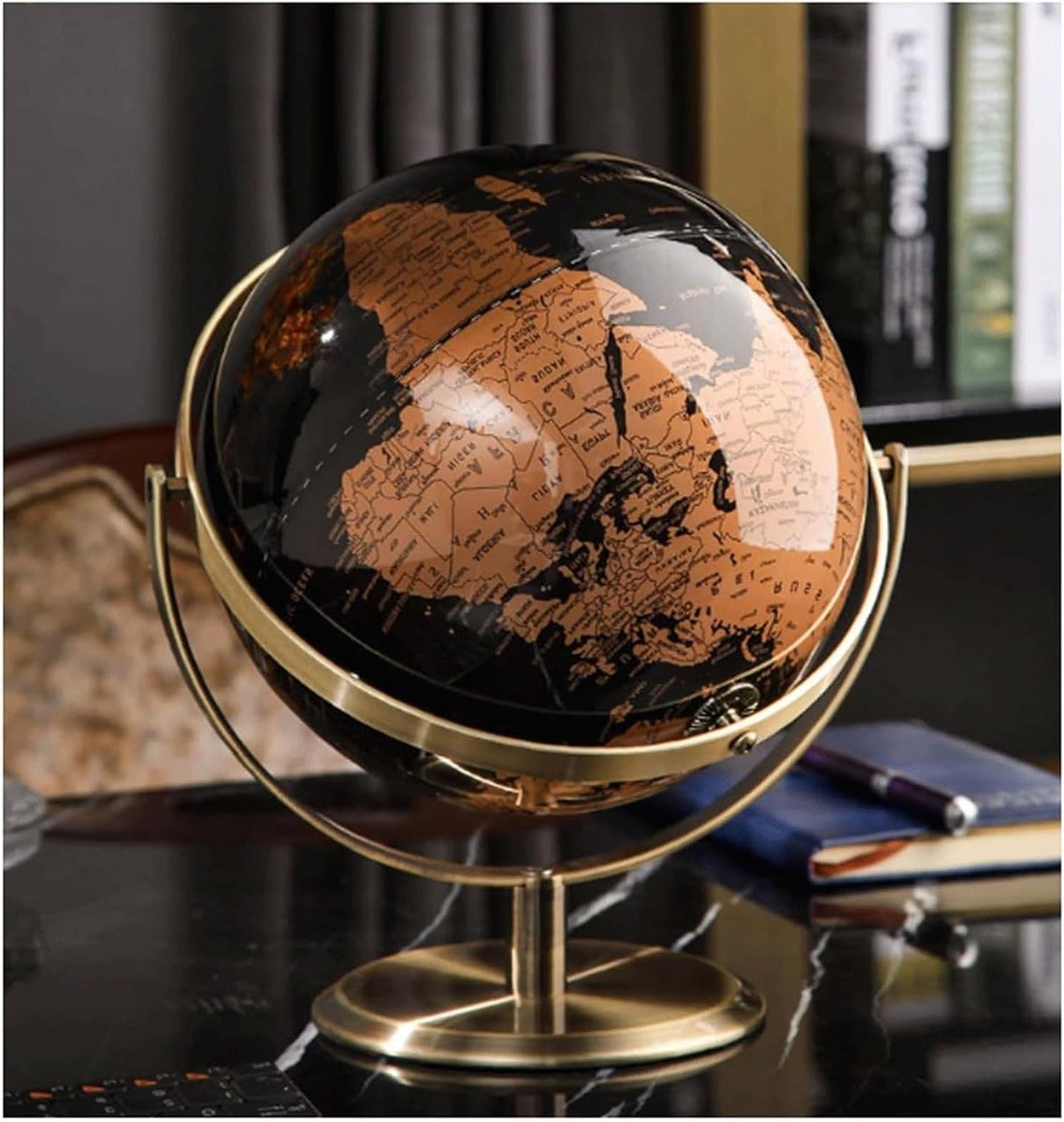 Educatieve Wereldbol - Roterende Aardbol - Geografie Leren - Metalen Frame - 23 cm - Gekleurd