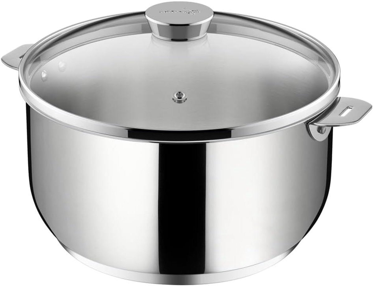 RVS Braadpan - Kookpan met deksel - Gerechten Bereiden - Stapelbaar Ontwerp - 26 cm - Zilver