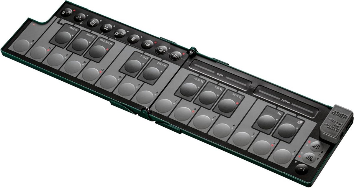 Opvouwbaar MIDI Keyboard - Draagbare Controller - Muziek Maken - 25 stille toetsen - 14.7 x 1.7 x 7.3 cm