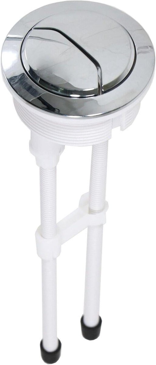 Dual Flush Knop - Toilet Spoelknop - Water Besparen - Verstelbare Stangen - 58mm - Chroom