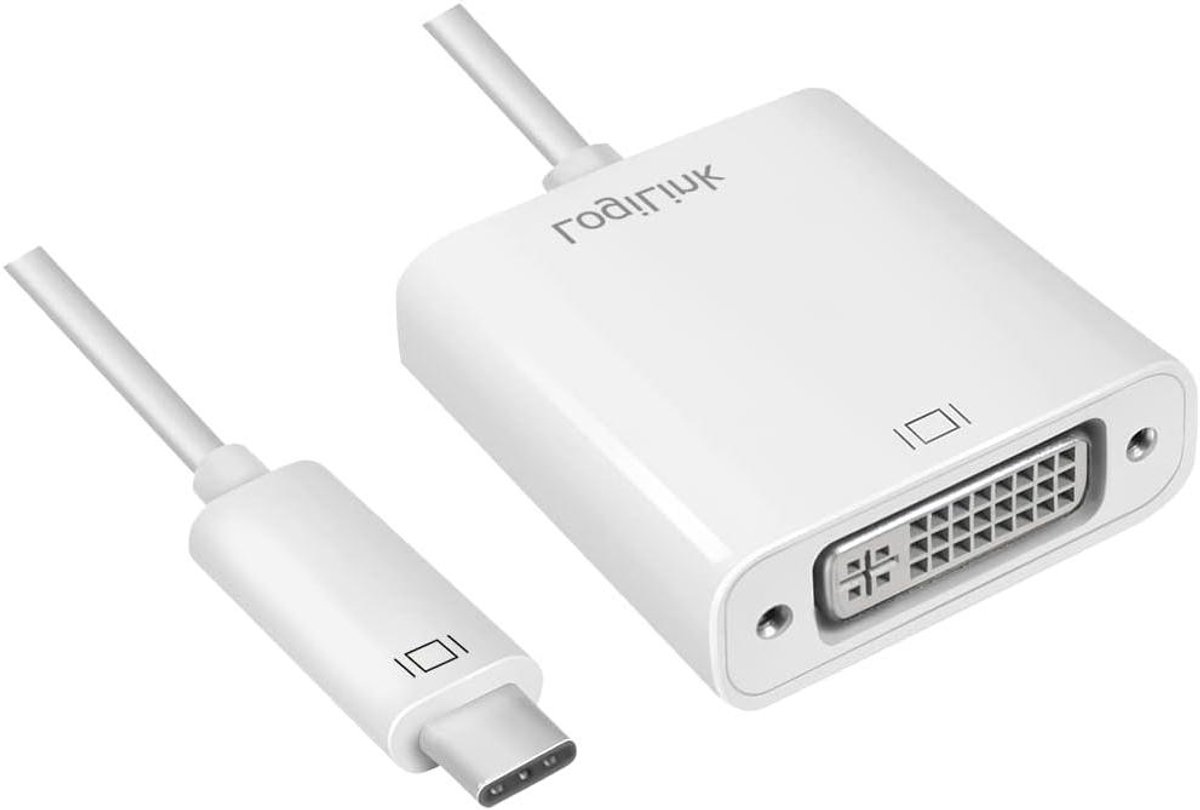Video Kabel Adapter - DVI USB - Scherm Verbinding - Compact Ontwerp - 014 m - Wit