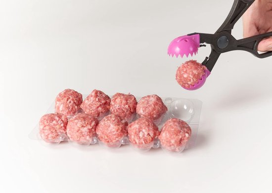 Keuken Gadget - Deegvormer Ballenmaker - Snel Kroketten Maken - 4 Verwisselbare Vormen - 1 Stuk - Paars — afbeelding 2