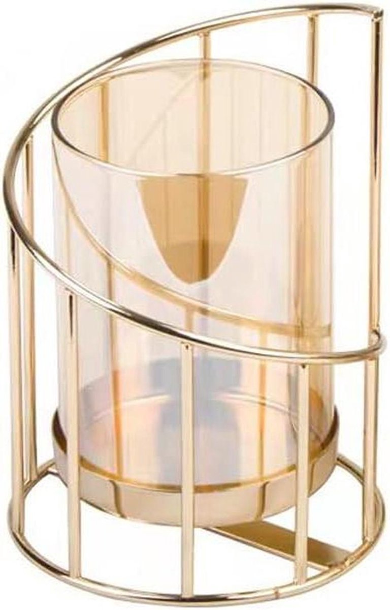 Kaarscarrousel - Kandelaarhouder - Romantisch dineren - Roterend ontwerp - 20cm - Goud