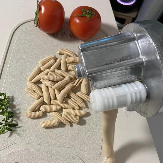 Macaroni Maker - Cavatelli Machine - Pasta Maken - Hand Crank Bediening - 27 cm - Zilver van Merkloos — afbeelding 5