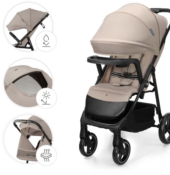 Kinderkraft TRIG 3 - Buggy - CLICK & FOLD: inklappen met één hand - Ruime zitting met verstelbare rugleuning - Tot 25 kg - Beige van Kinderkraft — afbeelding 5
