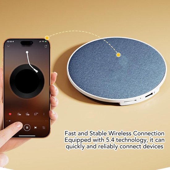 Kussenluidspreker - Bluetooth geluid - Comfortabel slapen - Ultradun profiel - 11mm laag - Grijs — afbeelding 3