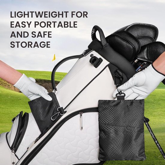 Golftas - opbergtas voor golfschoenen - golftas - golfaccessoires - drielaags - geschikt voor golf - buitensporten - zwart - 16,5*22,5 cm van Merkloos — afbeelding 4