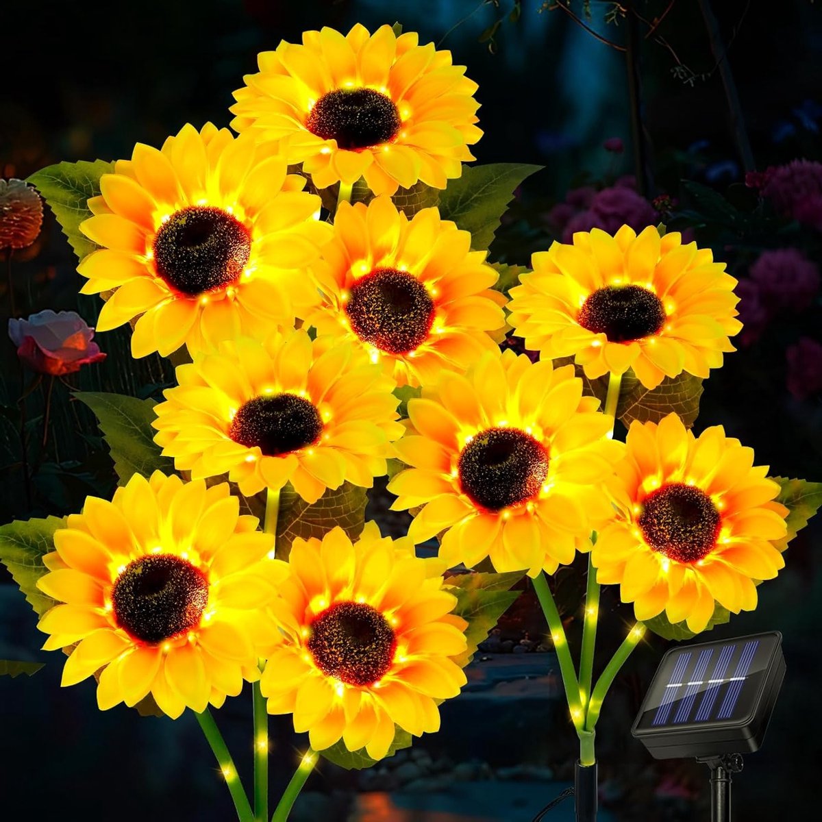 Verlichte Zonnebloemen voor Buiten - Waterdichte Tuinlampen voor Pad, Terras en Begraafplaats Decoratie
