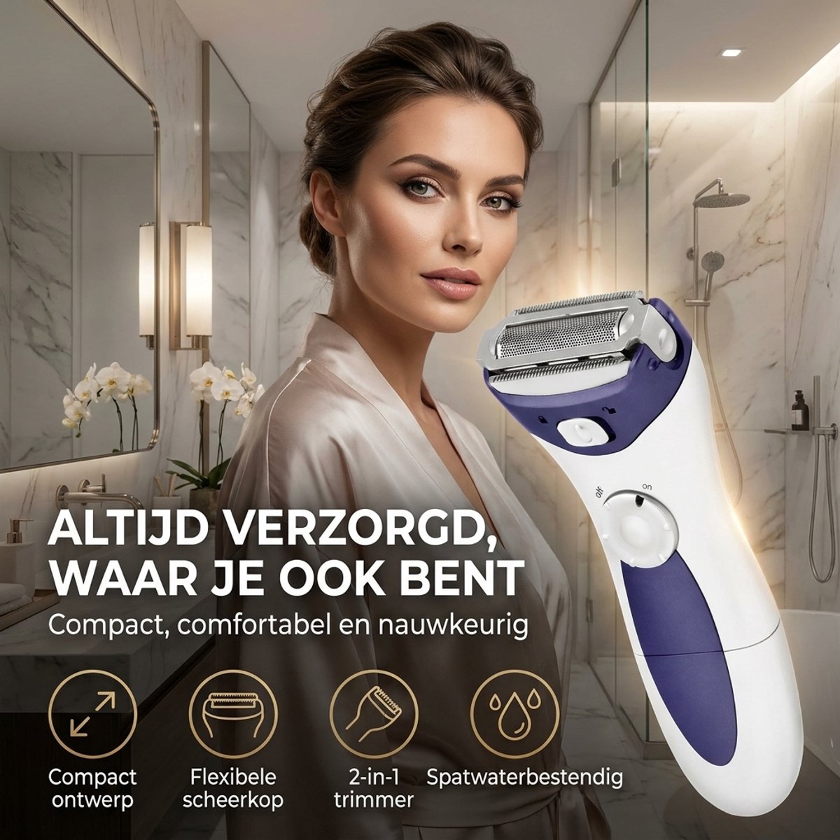Golermo Ladyshave voor Vrouwen - 2-in-1 Scheerapparaat Dames thumbnail 5