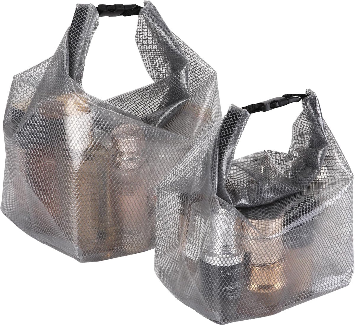 2 st waterdichte reis-toiletzak, make-up organizer & opbergtasje – Transparant EVA-materiaal, grote opening, handvat – Ideaal voor reizen, sportschool, zwemmen en dagelijks gebruik | Cyslmuk®
