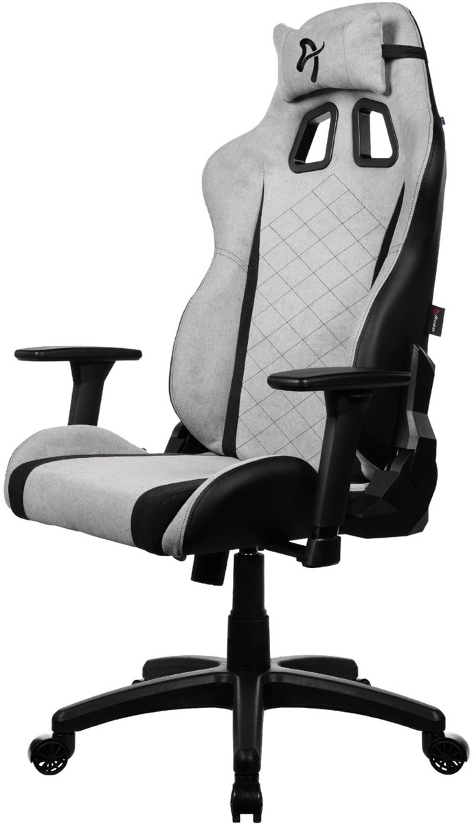 Arozzi Avanti Gaming Stoel – SoftFabric – Ergonomisch & Verstelbaar – Lichtgrijs (Light Grey)