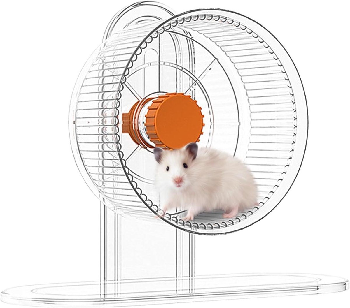 Loopfiets voor Hamsters - Dierenwiel Loopband - Huisdier Beweging - Stil Ontwerp - 12 cm Diameter - Wit