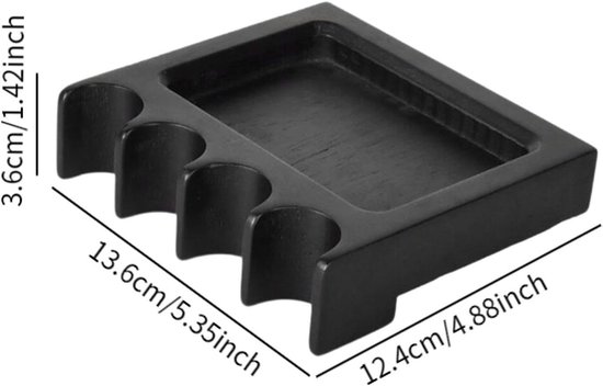 Biljartkeuhouder - Keu Stand - Biljart Spelen - Stevig Houten Ontwerp - 136 cm - Houtkleur — afbeelding 3