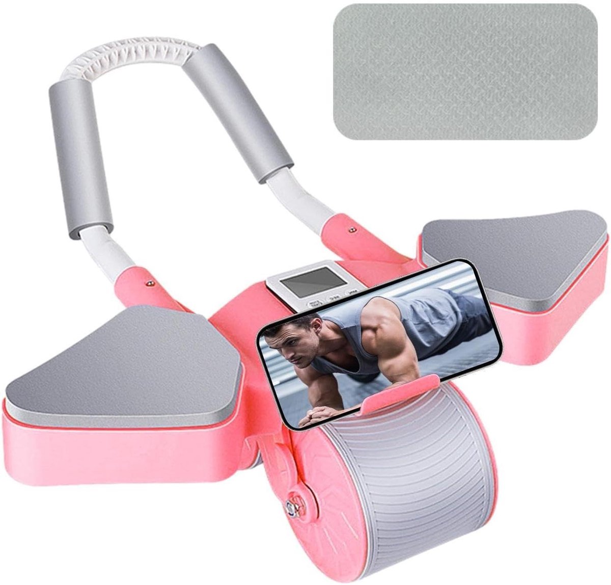 Buikspierroller met Elleboogsteun - AB Roller Wiel - Core Training - Automatische Rebound Functie