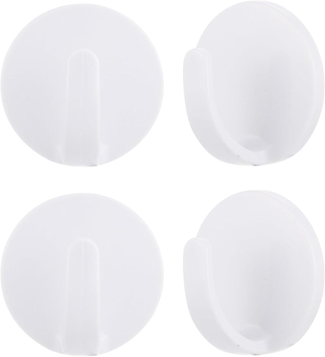 Magnetische Haken - Magneethaken Koelkast - Keuken Organiseren - Fijn Gepolijst Oppervlak - 44 x 44 x 27 mm - Wit