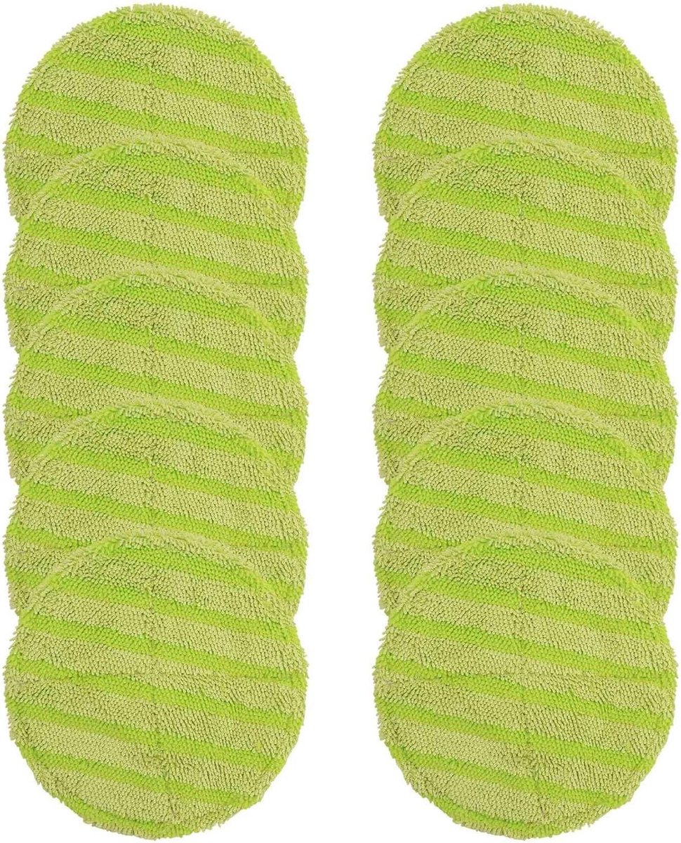 Dweilpads - Moppads - Vloeren Reinigen - Microvezelmateriaal - 10 Stuks - Groen