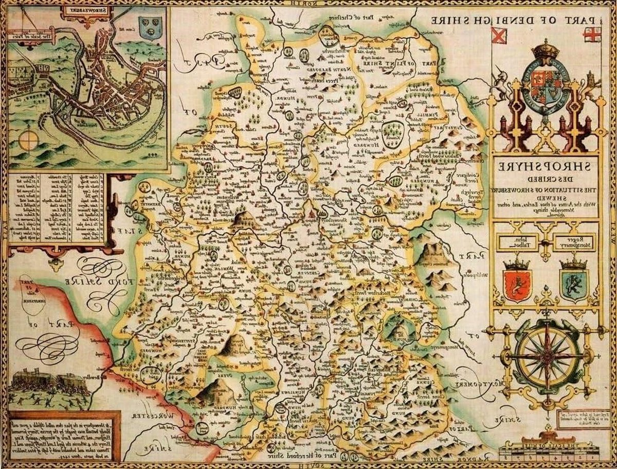 Historische Kaart Puzzel - Legpuzzel Geschiedenis - Ontspanning Thuis - Gratis Gids Afdruk - 66 x 50 cm - Multicolor