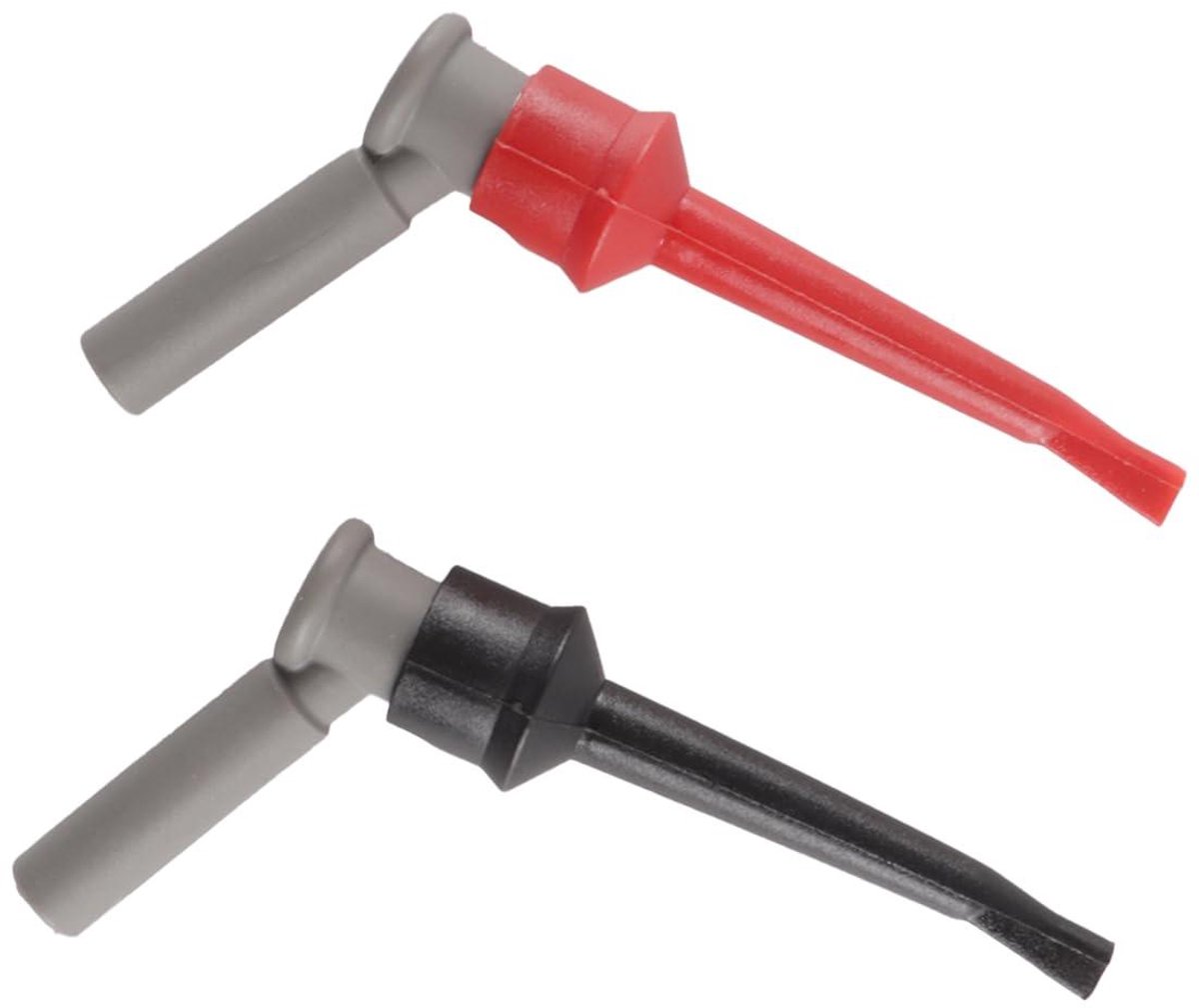 Test Haken Clips - Meetpennen Testprikkers - Elektrische Tests - 4mm Aansluiting - 55 mm Lengte - Rood Zwart
