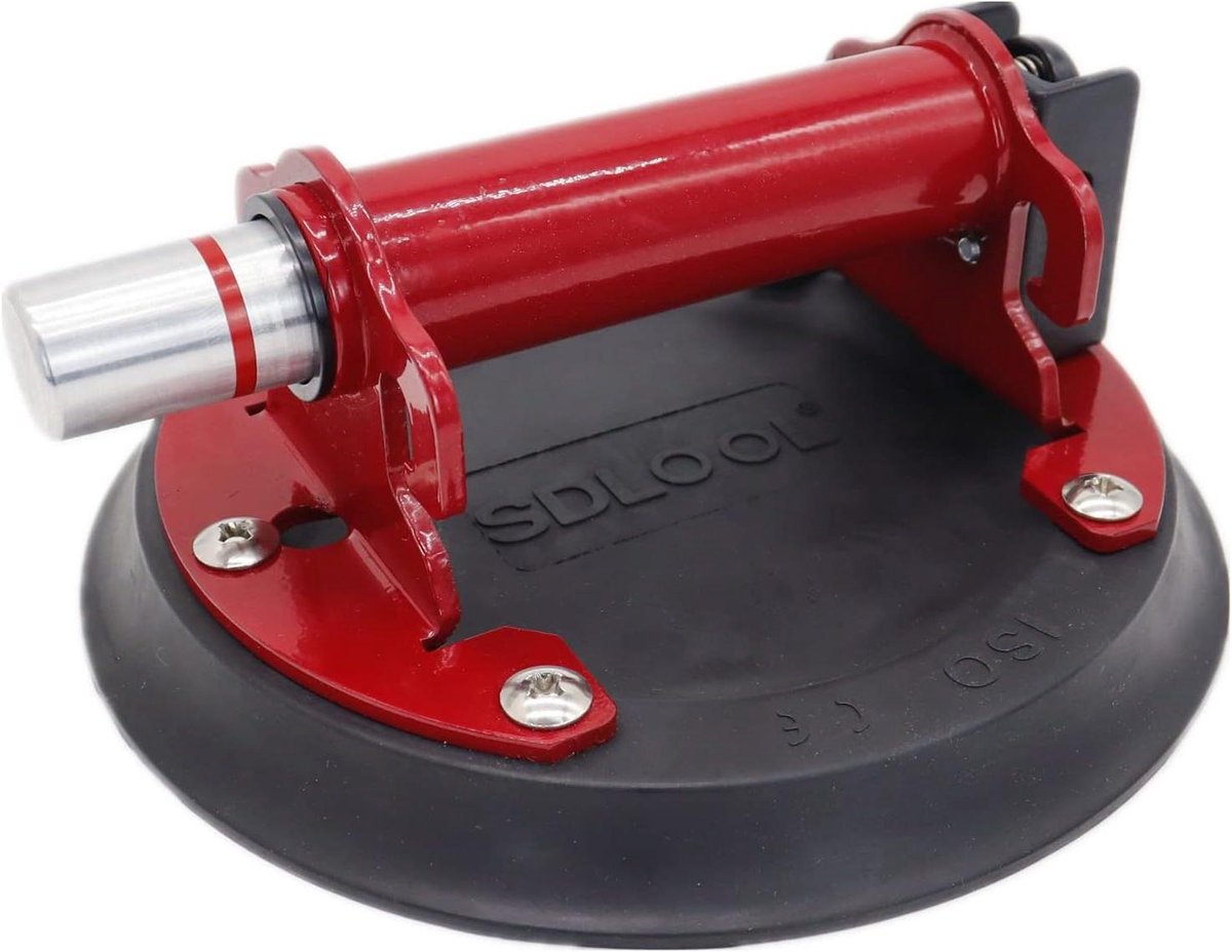 Vacuümzuignap Zware Lifter - Glaslifter Tegellifter - Materiaal Verplaatsen - Red-Line Vacuüm Indicator - 8 inch - Rood