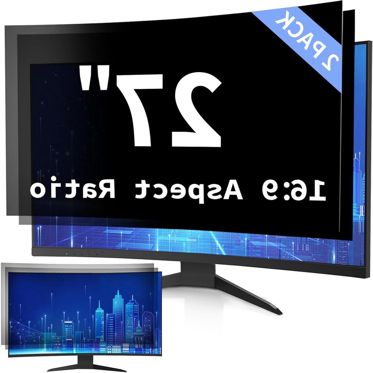 Privacy Screen Filter - Schermfilter Antireflectie - Beeldscherm Beveiligen - Tweeweg Privacyschild - 27 Inch - Niet gespecificeerd