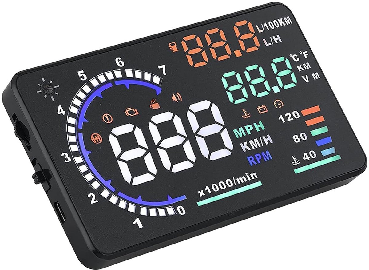 Head-Up Display - HUD Auto - Veiliger Rijden - HD Windscherm Projectie - 5.5 inch - Zwart
