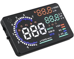 Head-Up Display - HUD Auto - Veiliger Rijden - HD Windscherm Projectie - 5.5 inch - Zwart