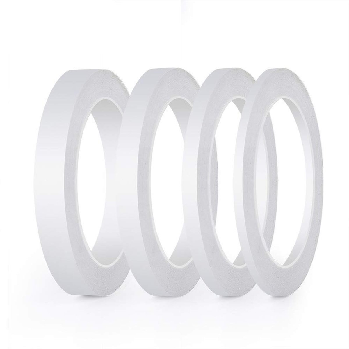 4 Rollen Dubbelzijdige Tape - Sterke Zelfklevende Naaitape voor Creatieve Projecten, Kantoor en Handwerk, 25m per rol (Breedte: 6mm/9mm/12mm/15mm)