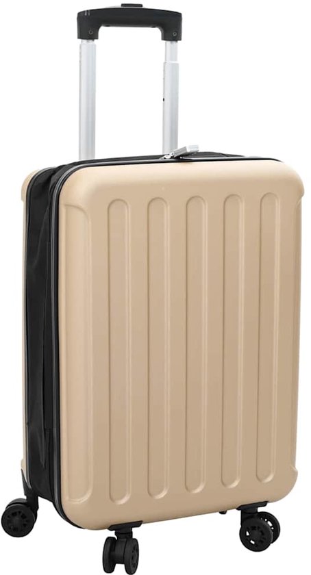 vidaXL Koffer met slot champagne 34 × 23 × 55.5 cm ABS Kunststof