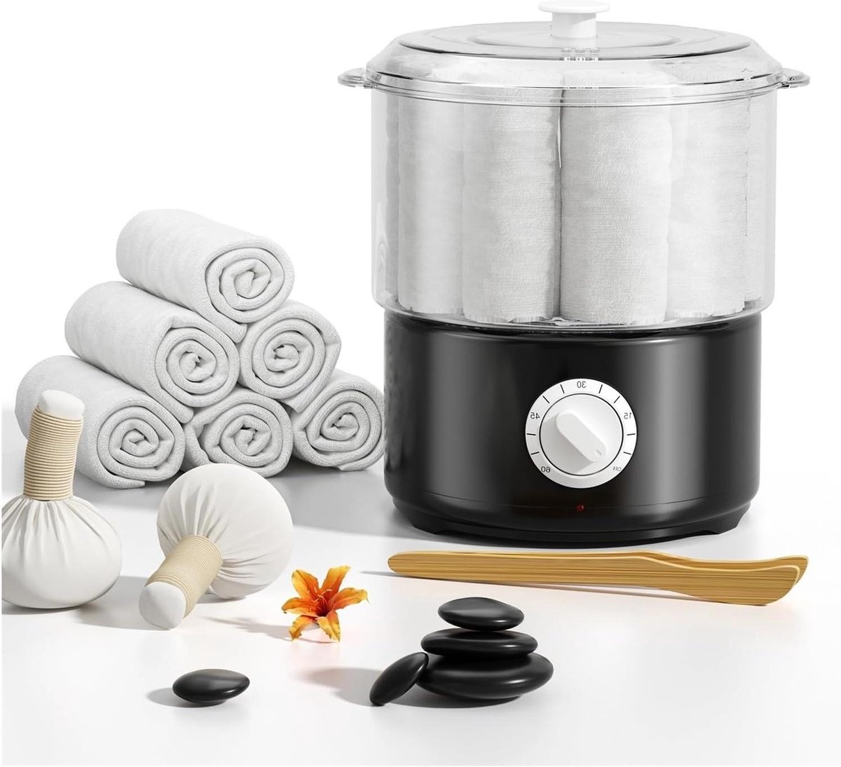 Handdoekverwarmerkast Handdoekstomer Spa Huidbevochtigingsapparaat Elektrische stoomsterilisator Snelle verwarming Handdoekverwarmer Spa-scheerkapper Kapper uitrusting(Nero)