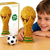 Bouwset met trofeeën en WK-blokken voor in de slaapkamer - thuiskantoor of voor voetbalfans.
