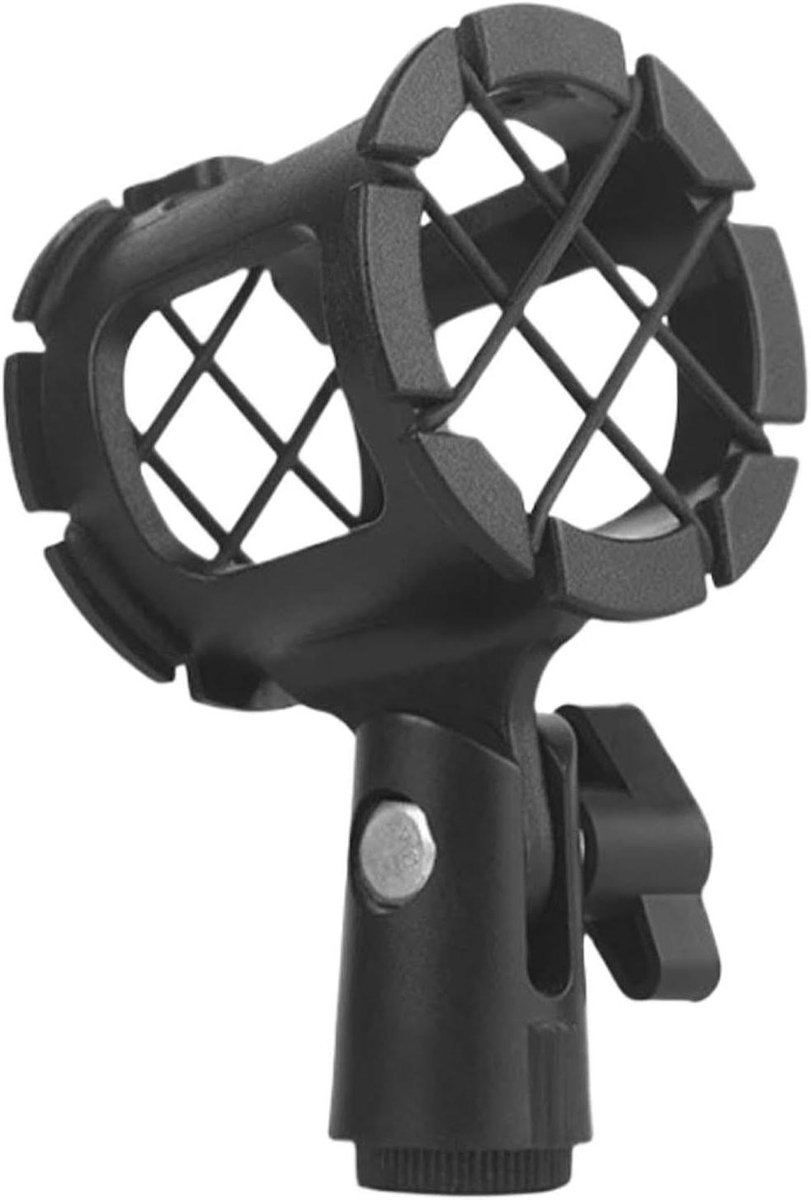 Microfoon Schokdemper - Halterhouder - Heldere Opnames - Professionele Demping - 10 cm - Zwart