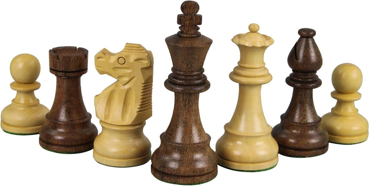 Schaakstukken Set - Traditioneel Spel - Strategisch Spel - Handgesneden Massief Hout - 3.75 Inch Koning - Sheesham Hout