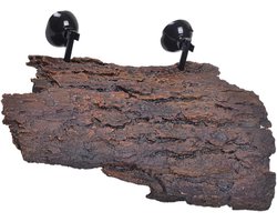 Schildpad Terras - Basking Platform - Reptielen Verrijking - Natuurlijke Houtlook - 217 x 125 cm - Bruin