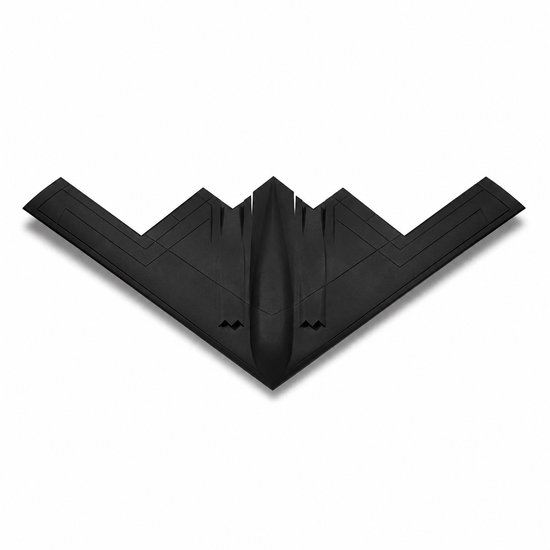 Décoration murale B2 Spirit Stealth Bomber - Grand modèle d'avion de chasse moderne pour le mur - Design militaire de luxe pour salle de jeux, mancave, bureau et salon - Supports muraux inclus - 100 x 40 x 9,6 CM - Noir