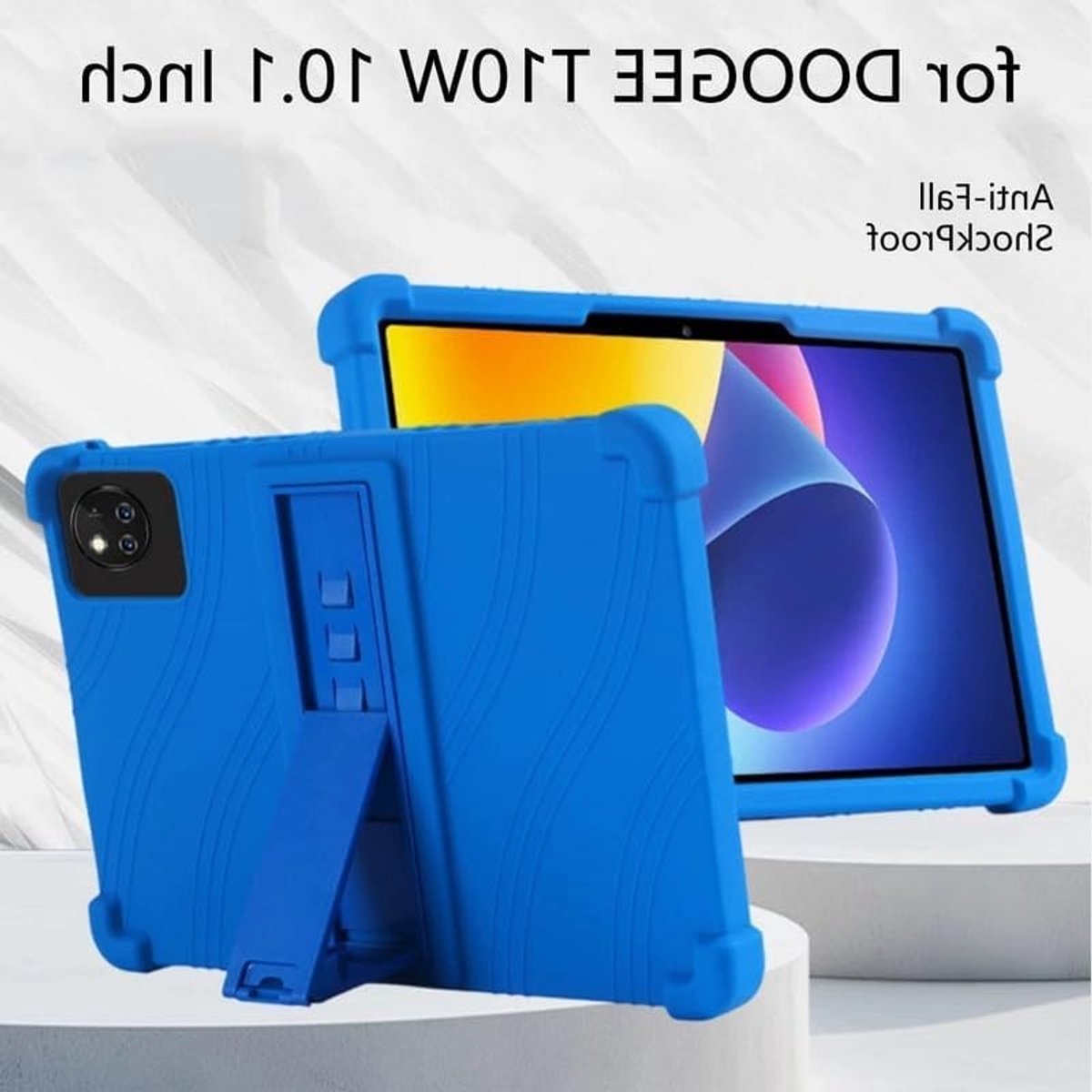 Hoezen voor 10.1 Inch Tablet - Siliconen Case, Shockproof, Verstelbare Standaard, Zachte Rubber Bescherming