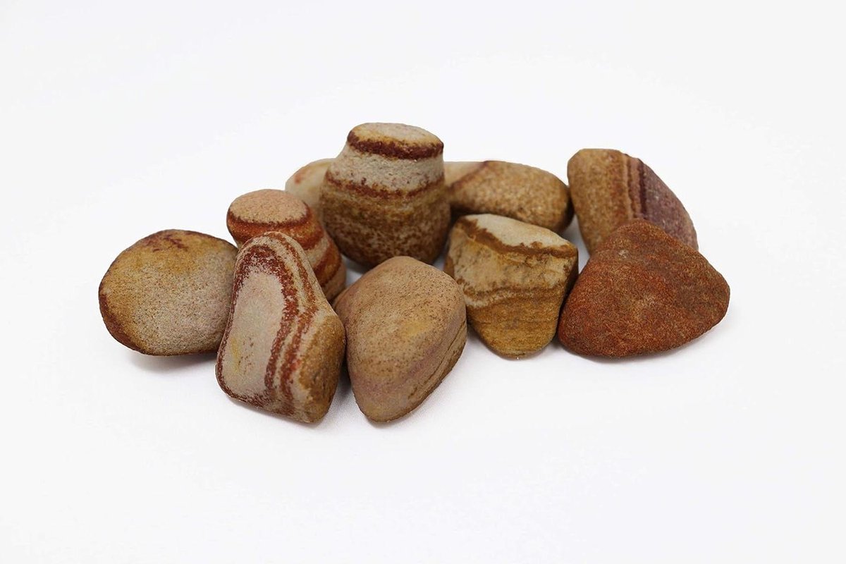 Kiezels Rivierkiezels - Tuingrind Siergrind - Decoratie Binnen Buiten - Natuurlijk Zandsteen Oppervlak - 30-50 mm - Zandsteen