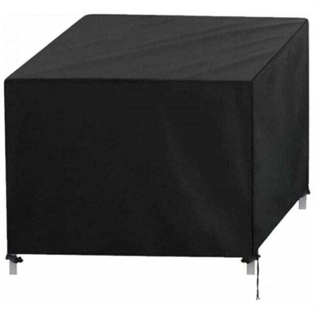 Tuinmeubelhoes, rechthoekige beschermhoes, waterdicht en weerbestendig, geschikt voor tafels, stoelen en tuinmeubelen, zwart, 150 x 130 x 90 cm