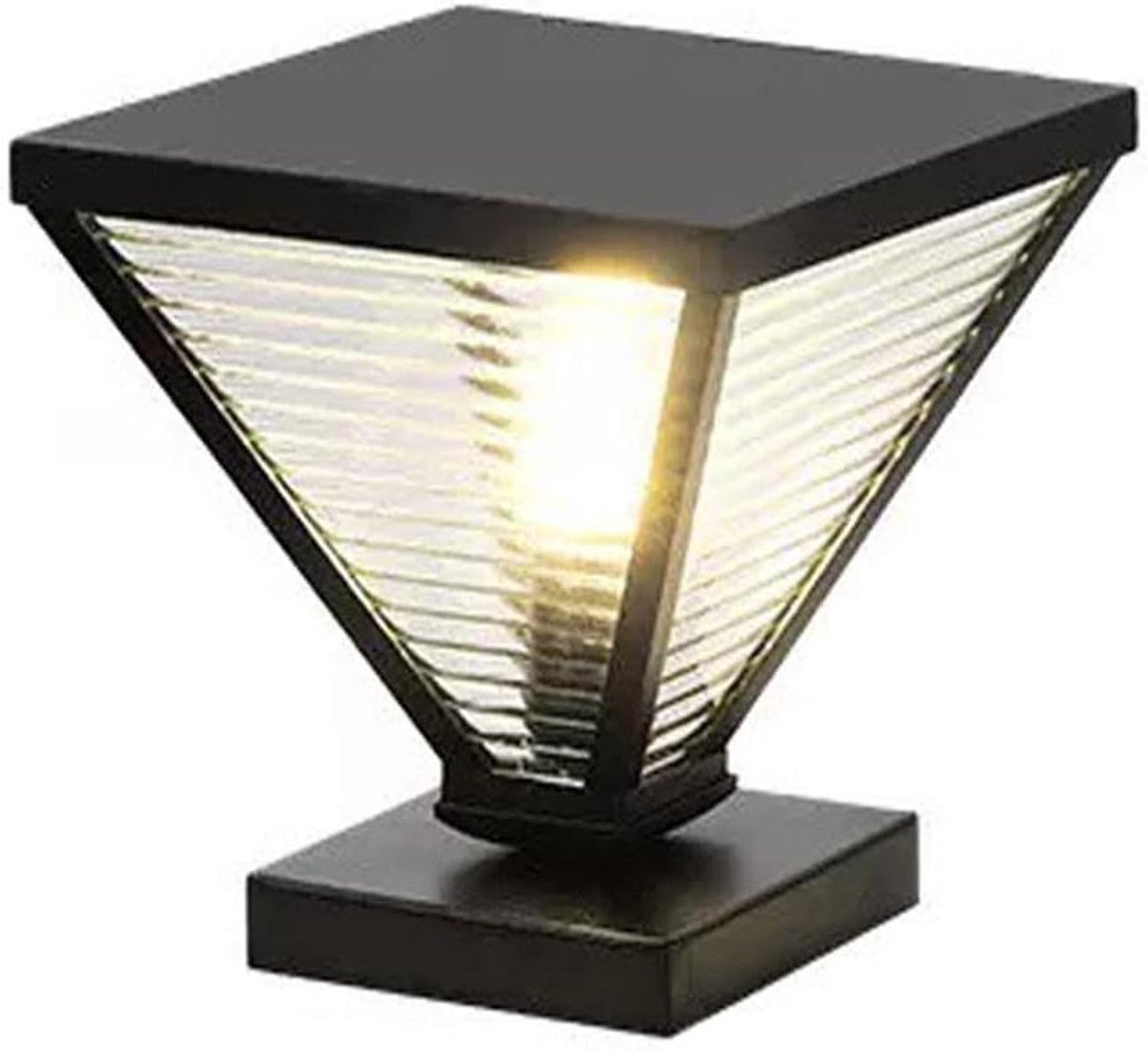 RCIDOS 1 licht tuinlamp. Europese stijl paal lamp waterdicht brug lantaarn met glazen lampenkap paal lampen voor buiten boerderij E27 lamp