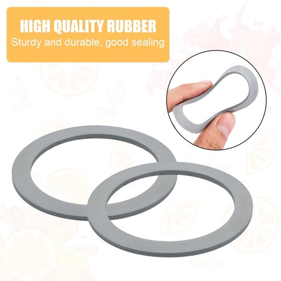Blender Pakking - Rubber Ring - Blender Reparatie - Goede Afdichting - 66mm Diameter - Grijs van Merkloos — afbeelding 5