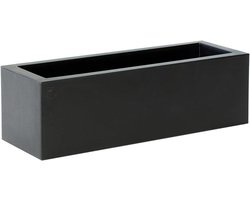 Bloembak Langwerpig - Plantenbak Rechthoekig - Buiten Gebruiken - Zeer Uv-bestendig - 100x40x36 cm - Zwart