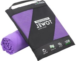 Rainleaf Microvezel handdoek perfecte reis- en sportschool- en campinghanddoek. Sneldrogend - Super absorberend - Ultra Compact - Lichtgewicht. Geschikt voor reis, strand, douche, backpacking, zwembad