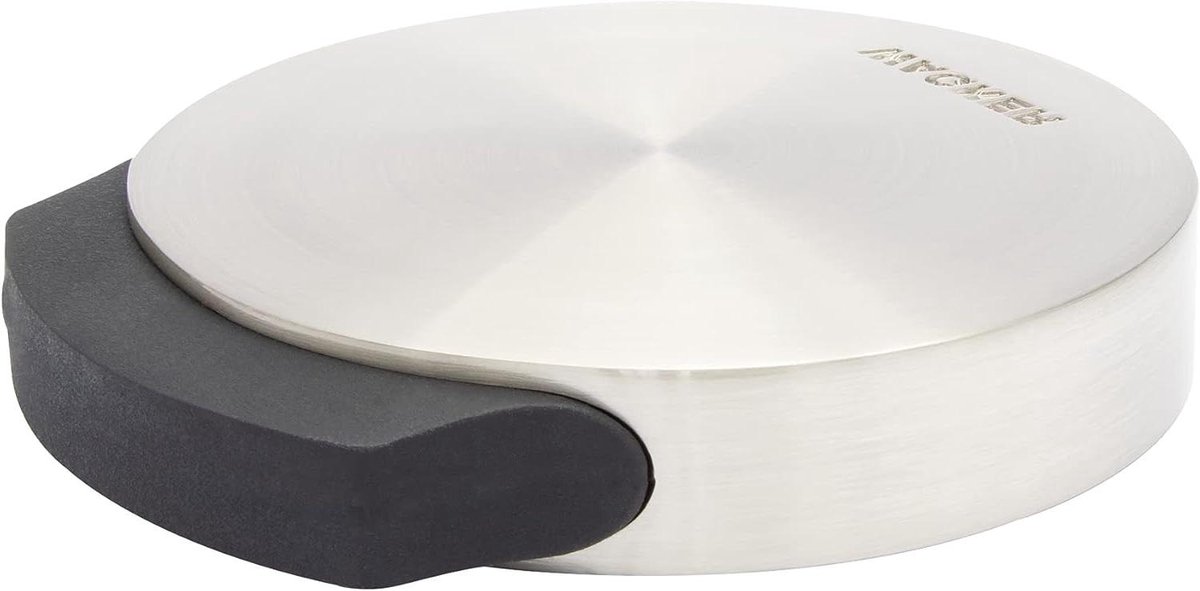 Vloer deurstopper - Deur buffer - Deuren beschermen - Schroef of lijm - 90x99x17 mm - Zilverlook