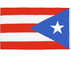 Puerto Rico Vlag - Puerto Ricaanse Vlag - Buiten Decoratie - Versterkte Naden - 150x90 Cm - Multicolor