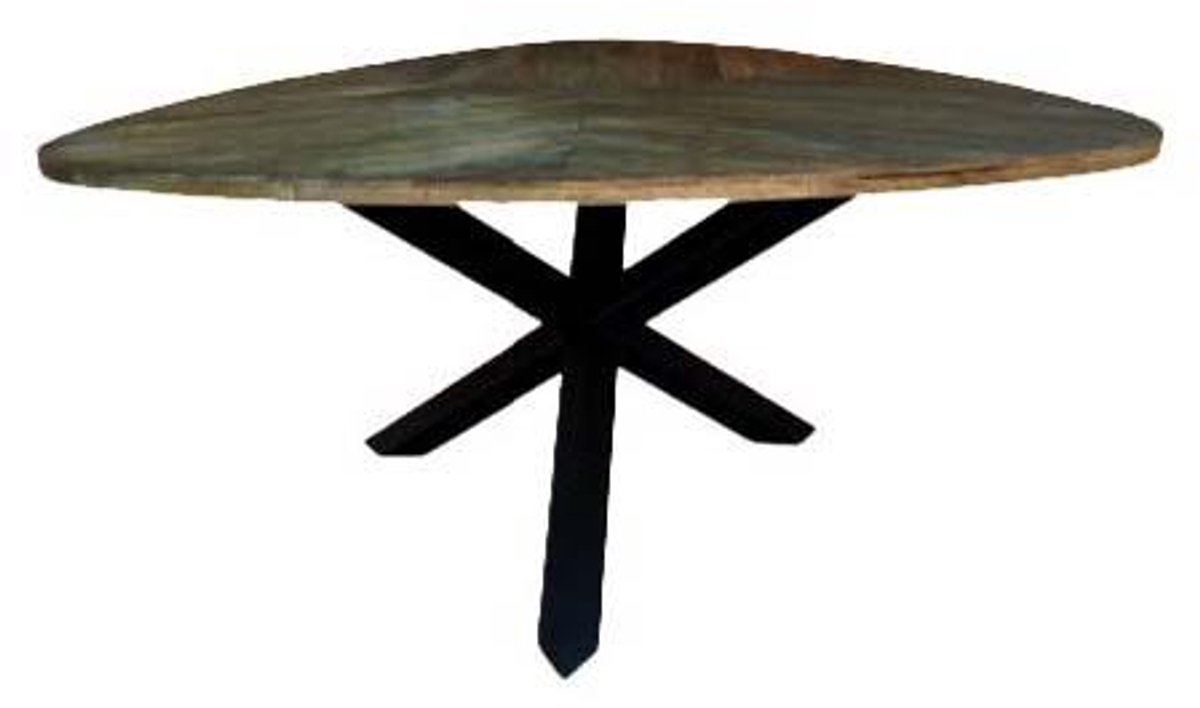 Tower Living Eettafel Trivero - Driehoek Bruin/Zwart Hout - 150x150x78cm