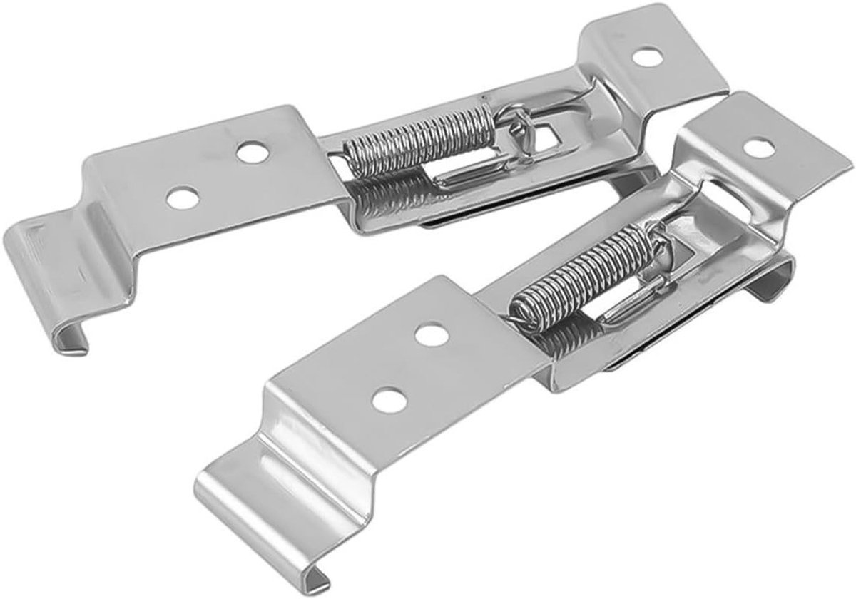 4 Stuks Roestvrijstalen Kentekenplaat Clips voor Aanhangers en Caravans - Veilige Bevestiging en Duurzaam Ontwerp