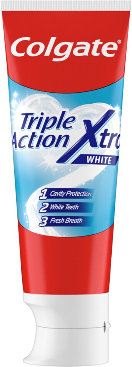 Colgate Tandpasta Triple Action Xtra White - 6 x 75 ml - Voordeelverpakking