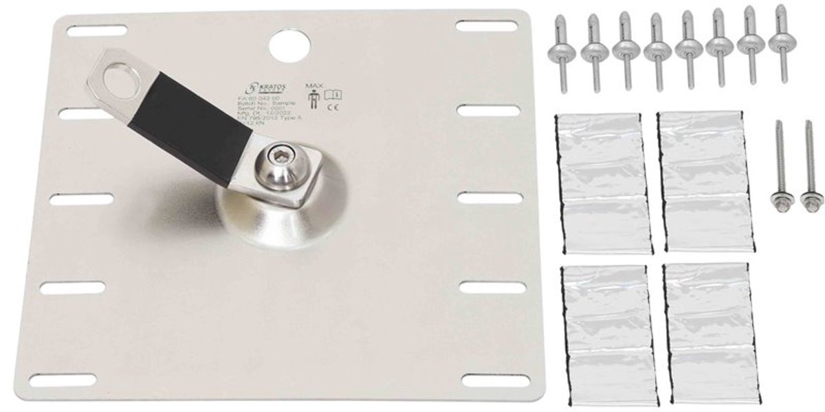 Kratos Safety KORI Verankeringsplaat met Draaifunctie voor Trapeziumvormige Dakplaten - FA6004200
