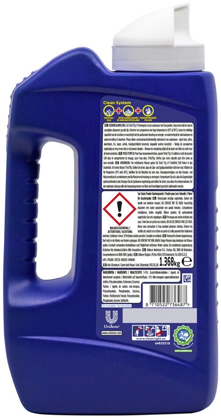 Sun Classic vaatwaspoeder – 6 x 80 wasbeurten