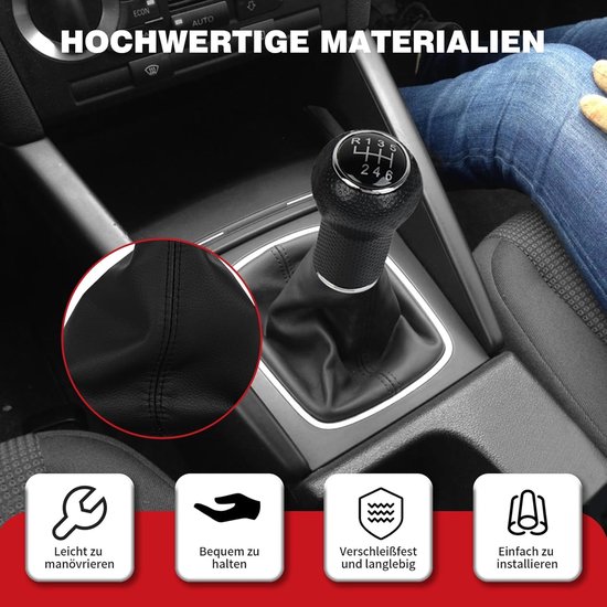 Schakelset Golf 4 - Schakelpook hoes - Auto interieur opwaarderen - Plug and play montage - 6 versnellingen - Zwart — afbeelding 4
